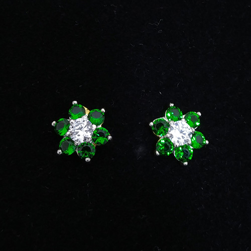 Cz tops with two tone plating