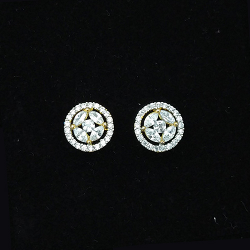 Cz tops with two tone plating